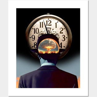 Doomsday Clock 2023 No 1: Ninety Seconds Left to Go  on a Dark Background Posters and Art